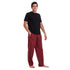 Men summer pajama set Black T-shirt +Red checkered pants
